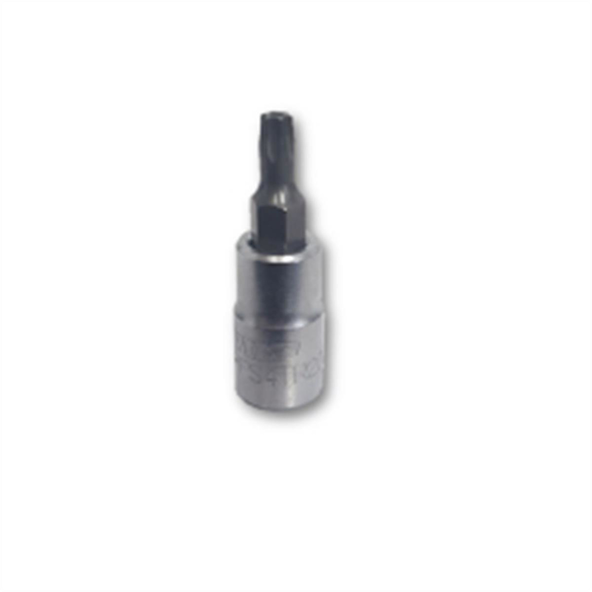 VIM Tools TR20 Tamper Proof Torx Bit — S2 Steel, Satin Chrome, 1/4in. Square Drive, Model# VIMPFS4TR20